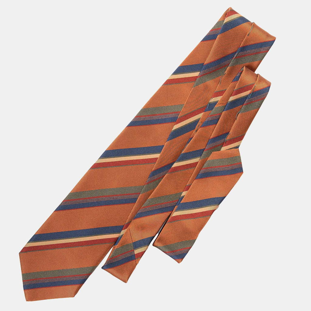 Battisti - Silk Jacquard Tie - Ginger - My Men's Shop