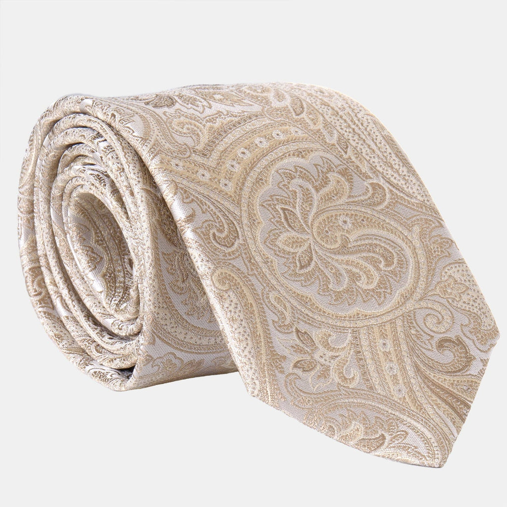Montecarlo - Silk Jacquard Tie - Champagne - My Men's Shop