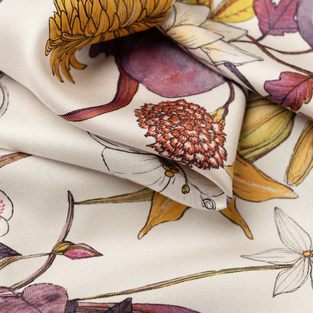 Flora - Silk Foulard - Violet - My Men's Shop