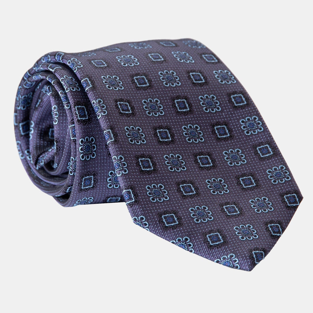 Trento - Silk Jacquard Tie - Plum - My Men's Shop