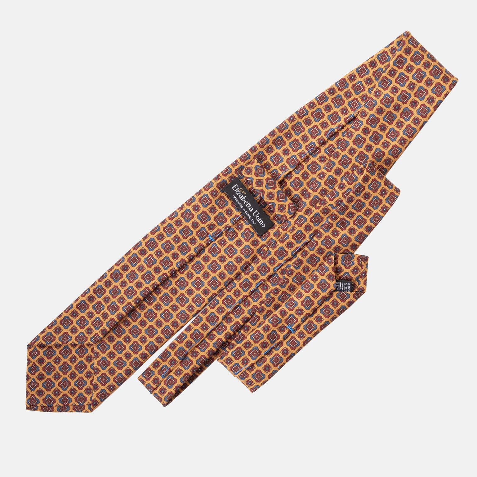 Parma - Printed Madder Silk Tie - Amber Yellow - My Men's Shop