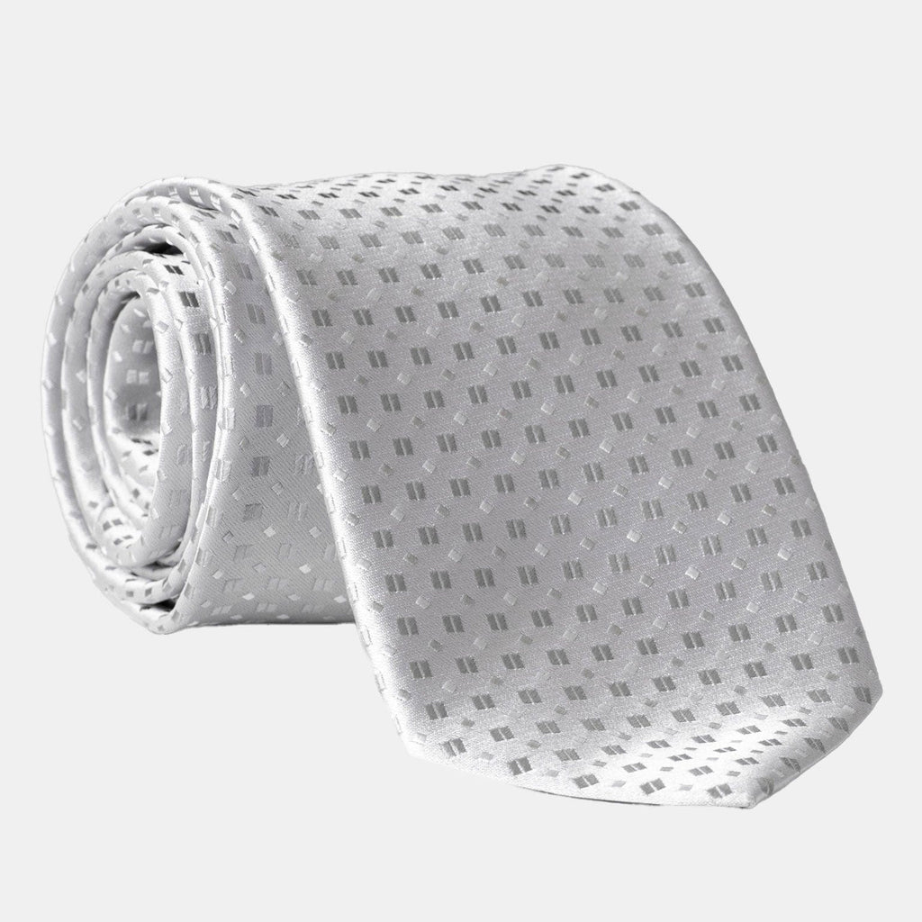 Barbera - Silk Jacquard Tie - Silver - My Men's Shop