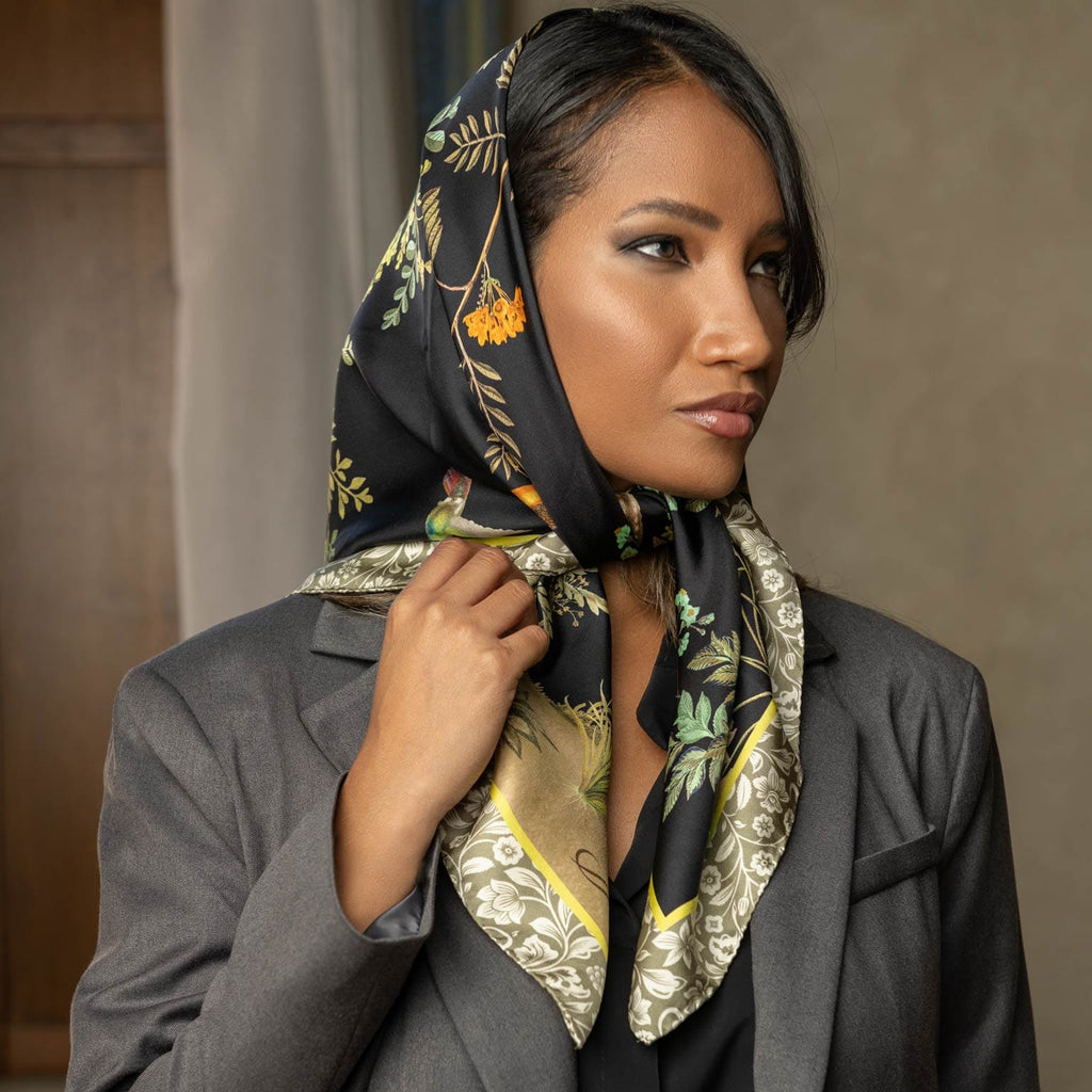 Fantasia - Silk Foulard - Black - My Men's Shop