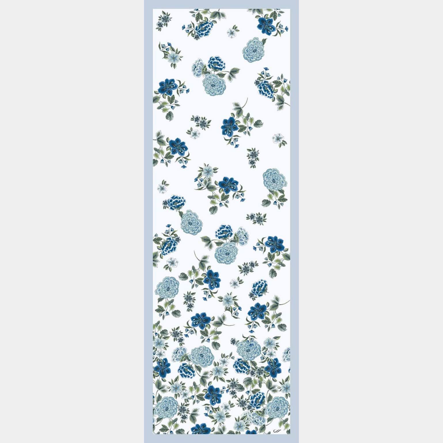 Bella - Silk Scarf Shawl - Blue