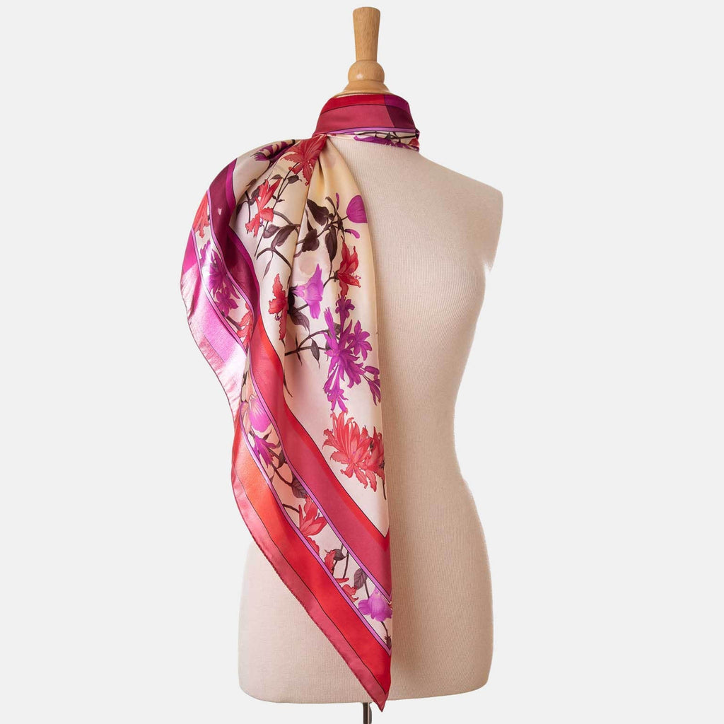 Serena - Silk Foulard - Fuchsia