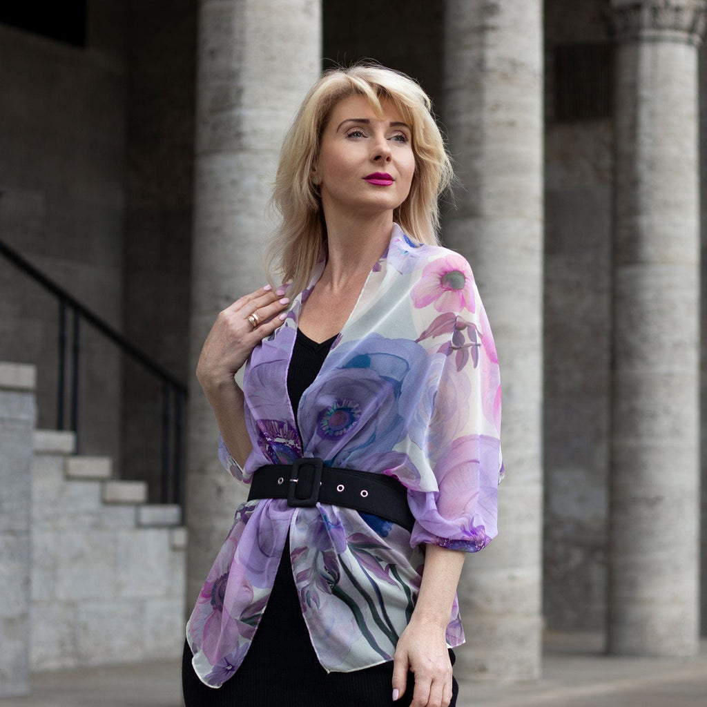Campo de' Fiori - Long Silk Scarf - Lavender - My Men's Shop