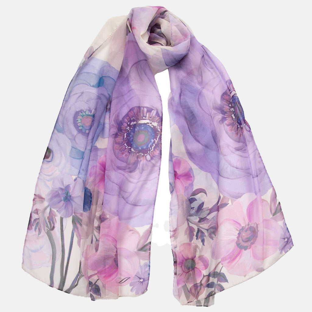 Campo de' Fiori - Long Silk Scarf - Lavender - My Men's Shop