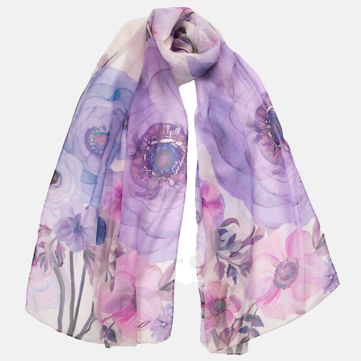 Campo de' Fiori - Long Silk Scarf - Lavender - My Men's Shop