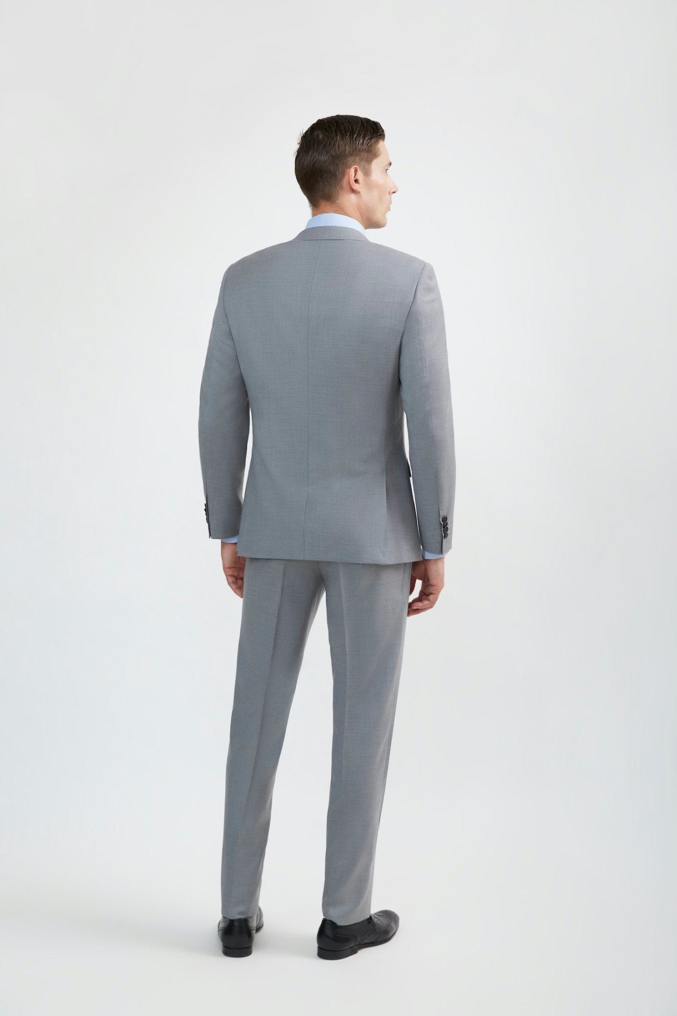 Lite Grey Suit Made From 100% Merino Wool - My Men's Shop