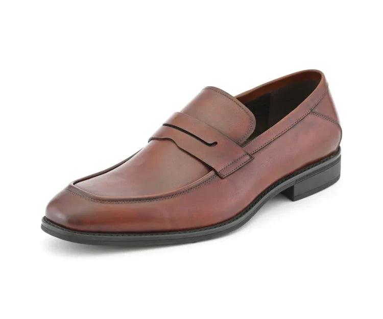 ASHER GREEN LEATHER PENNY LOAFER AG1295 - My Men's Shop