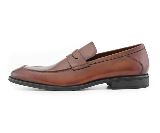 ASHER GREEN LEATHER PENNY LOAFER AG1295 - My Men's Shop