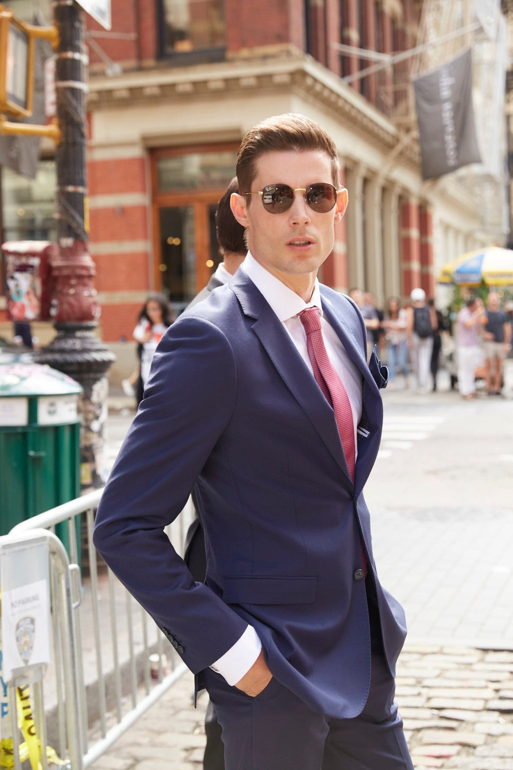 Luxurious 100% Super Fine Wool Italian Cut Beautiful Blue Suit for Men - My Men's Shop