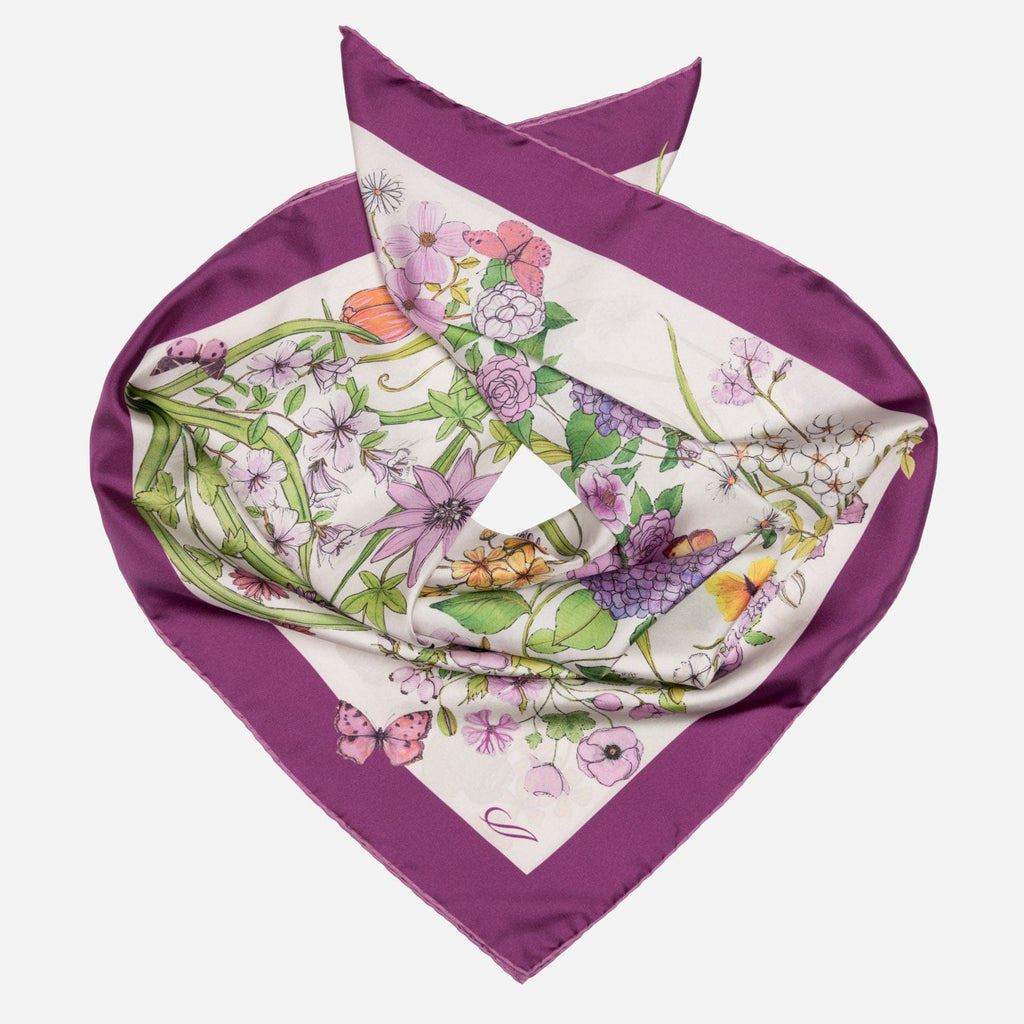 Flora - Silk Foulard - Berry - My Men's Shop