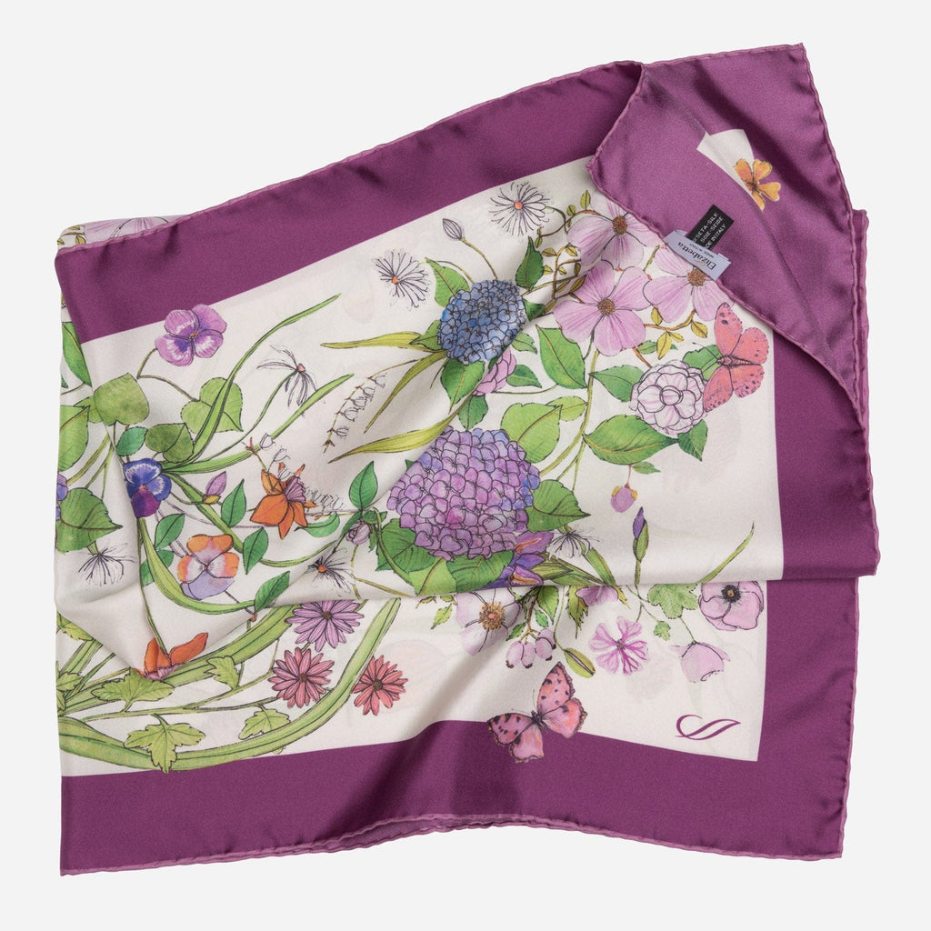 Flora - Silk Foulard - Berry - My Men's Shop