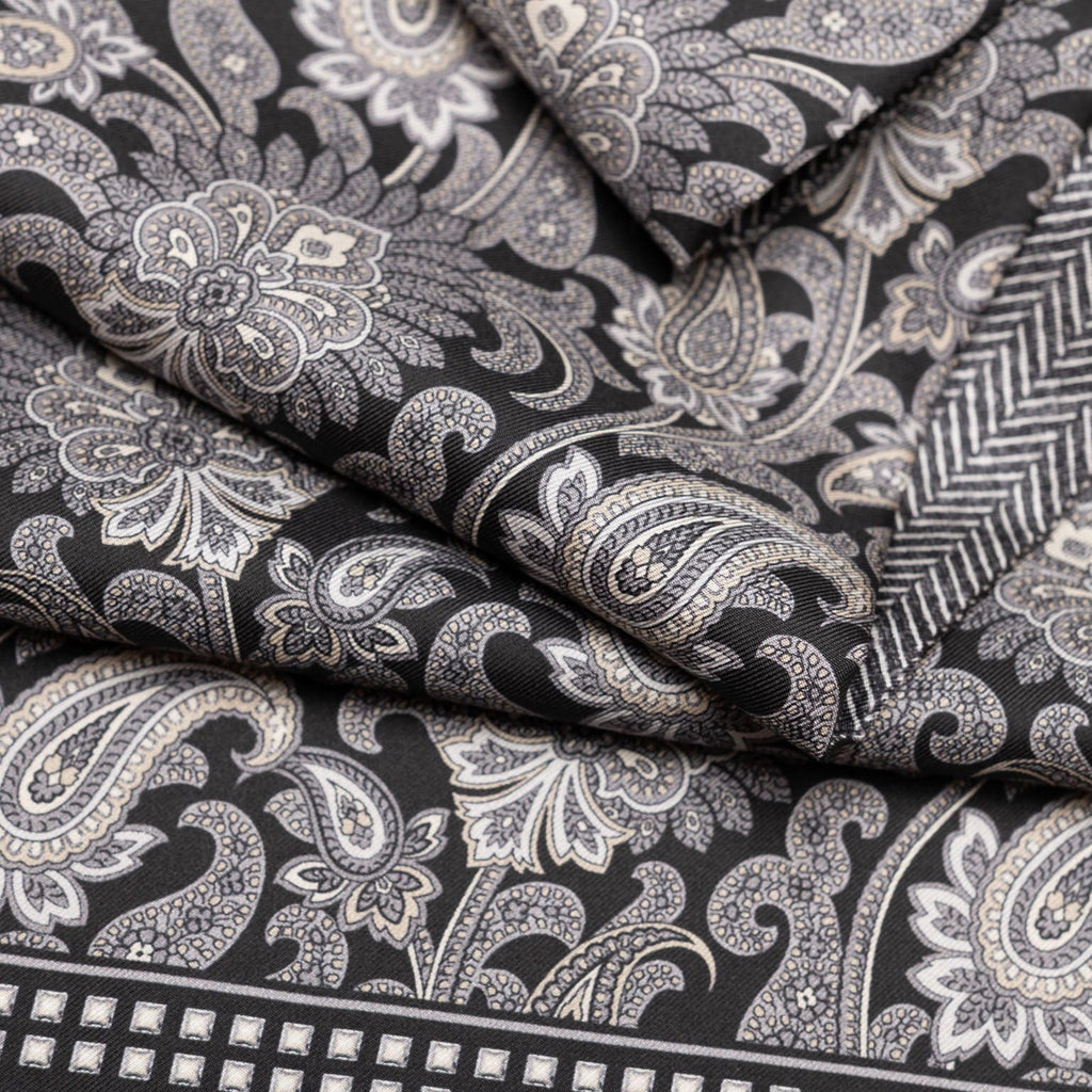Pasquino - Reversible Silk Scarf - Black - My Men's Shop