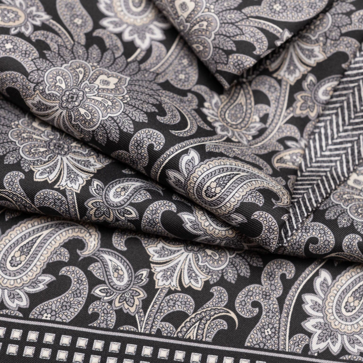 Pasquino - Reversible Silk Scarf - Black - My Men's Shop