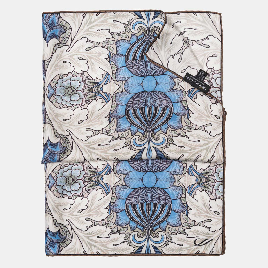 St. James - Silk Neckerchief - Blue and Tan - My Men's Shop