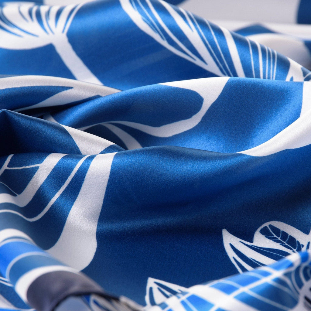 Cara - Silk Scarf Shawl - Blue - My Men's Shop