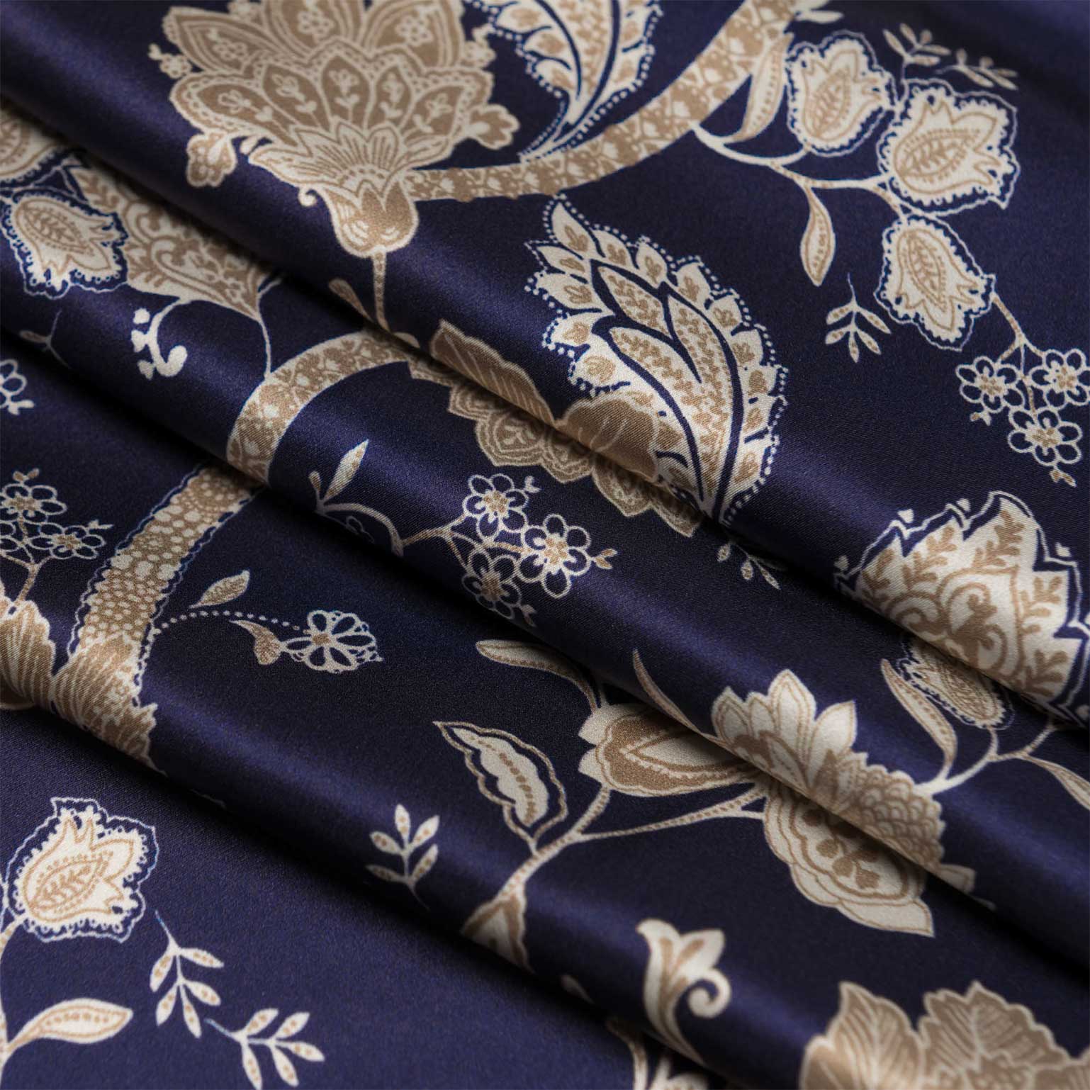 Esmeralda - Silk Scarf Shawl - Midnight Blue & Gold - My Men's Shop