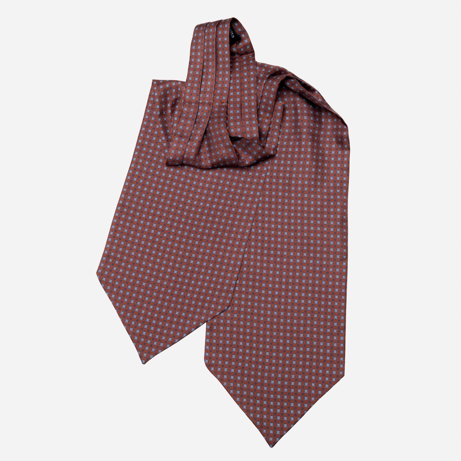 Navona - Silk Ascot Cravat Tie - Chocolate - My Men's Shop