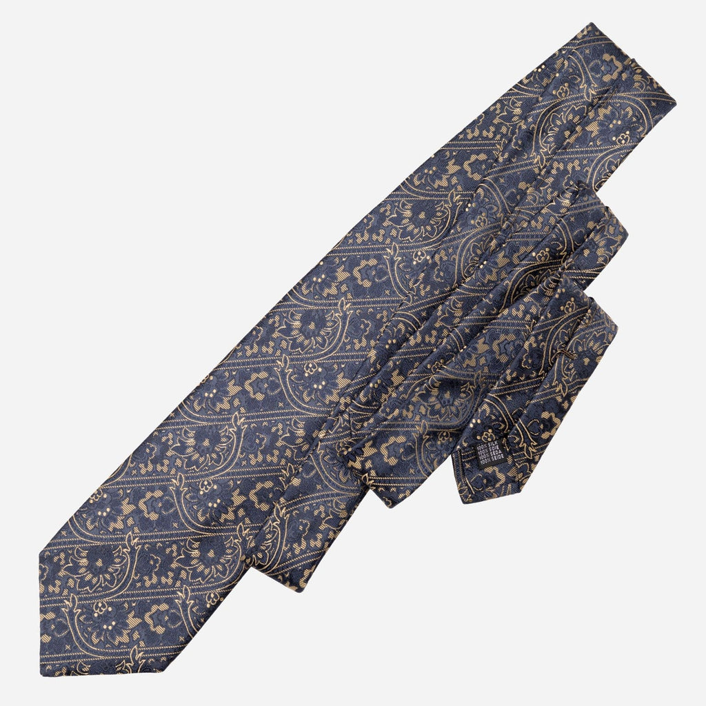 Caruso - Silk Jacquard Tie - Midnight Blue - My Men's Shop