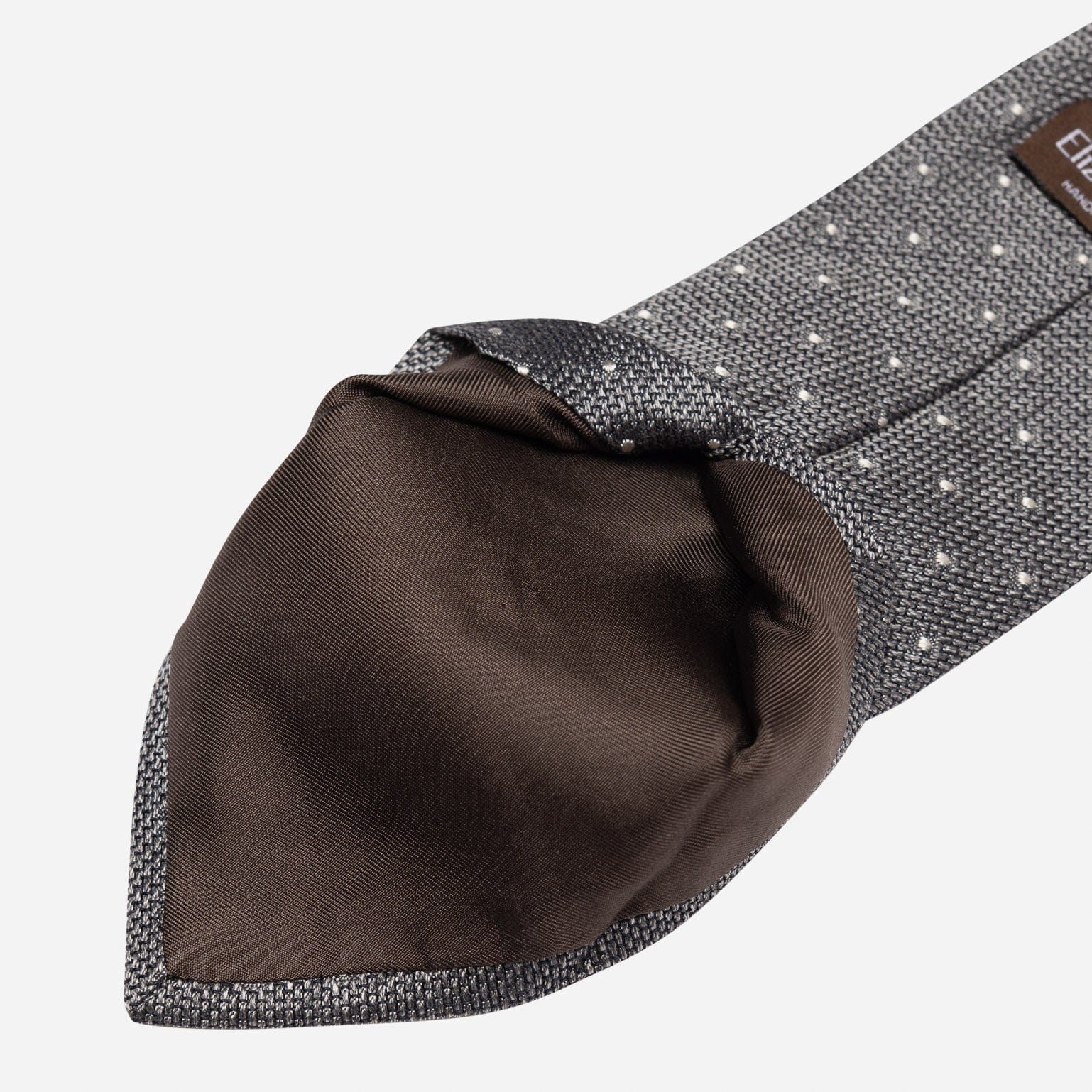 Mattei - Silk Grenadine Tie - Grey - My Men's Shop