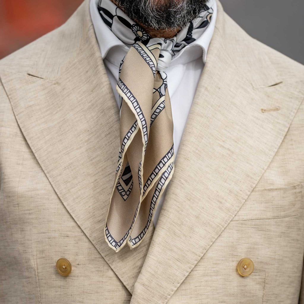 Lombardi - Silk Neckerchief - Sand - My Men's Shop