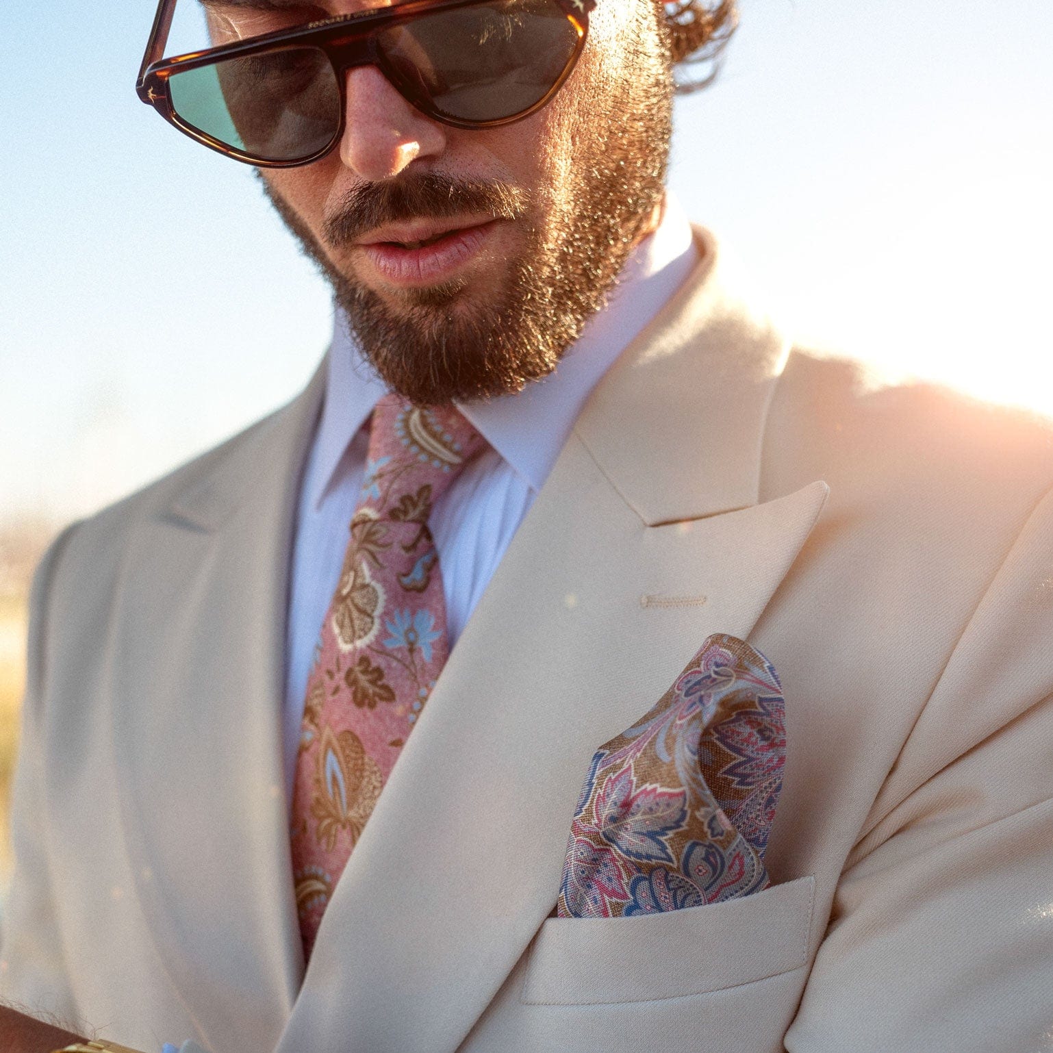 Medici - Printed Silk Tie - Pink - My Men's Shop