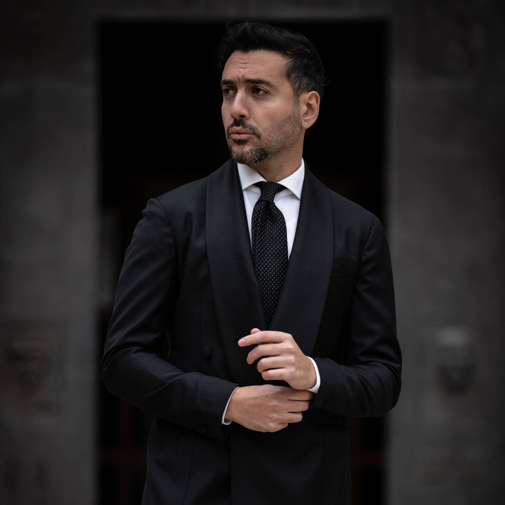 Barbera - Silk Jacquard Tie - Black - My Men's Shop