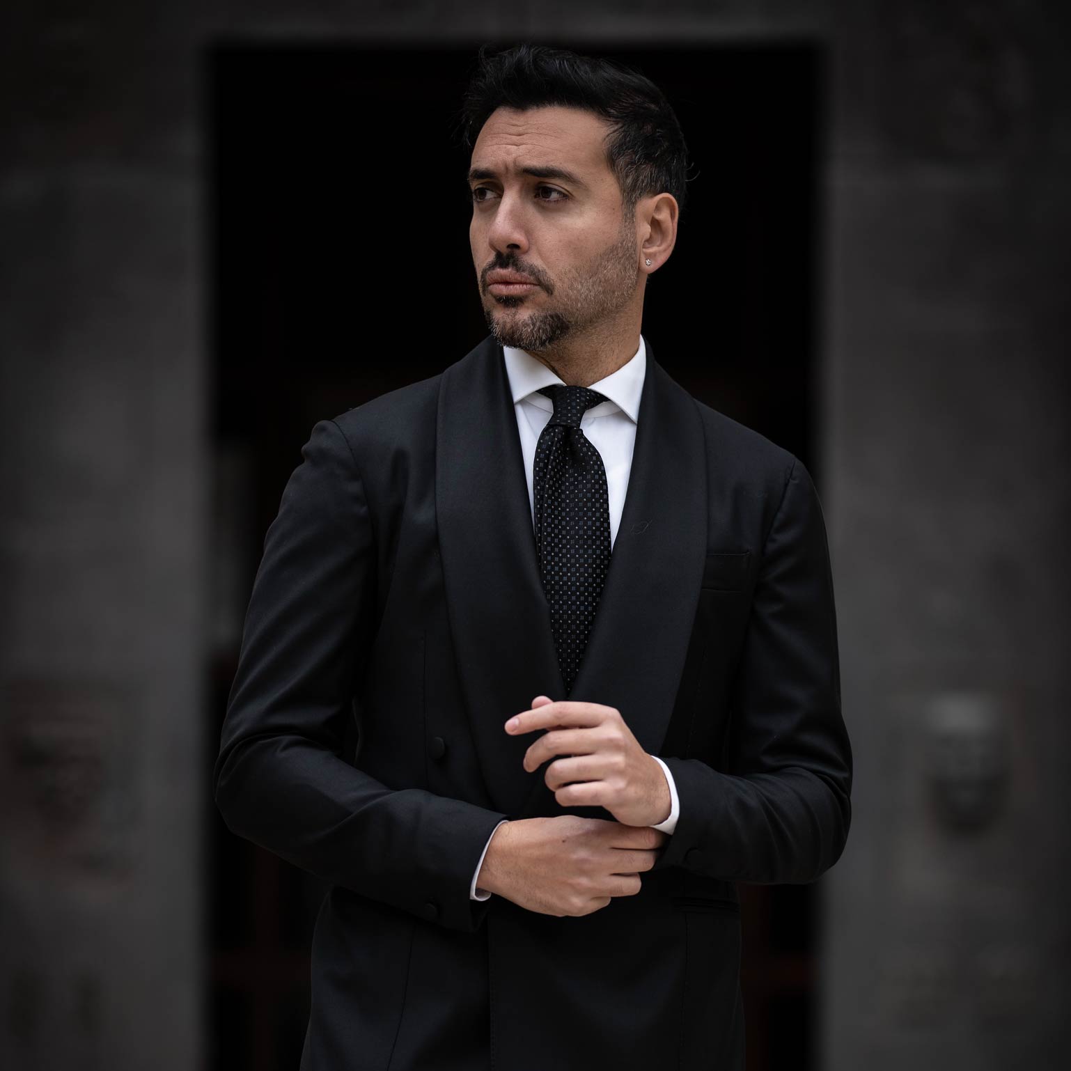 Barbera - Silk Jacquard Tie - Black - My Men's Shop