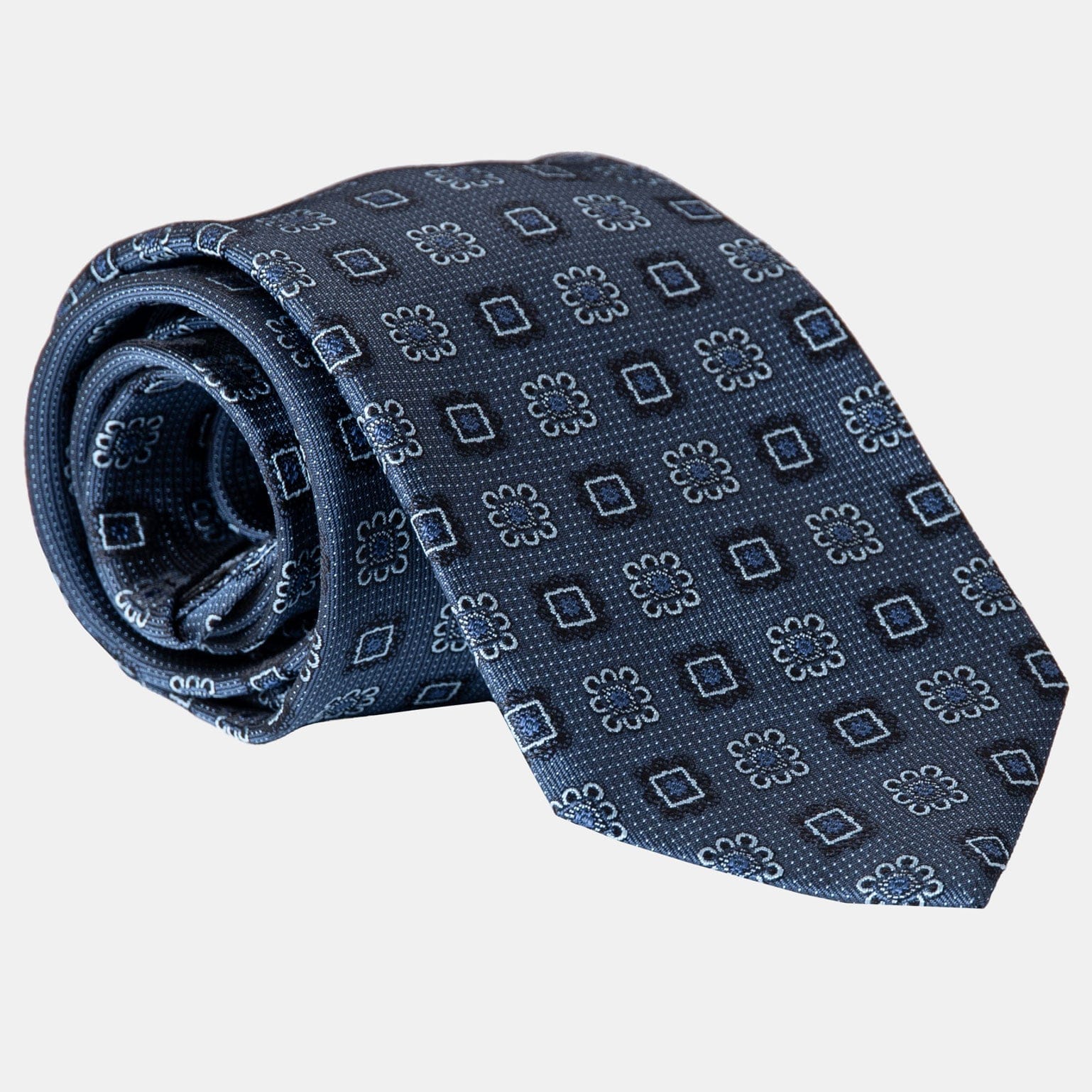 Trento - Silk Jacquard Tie - Blue - My Men's Shop