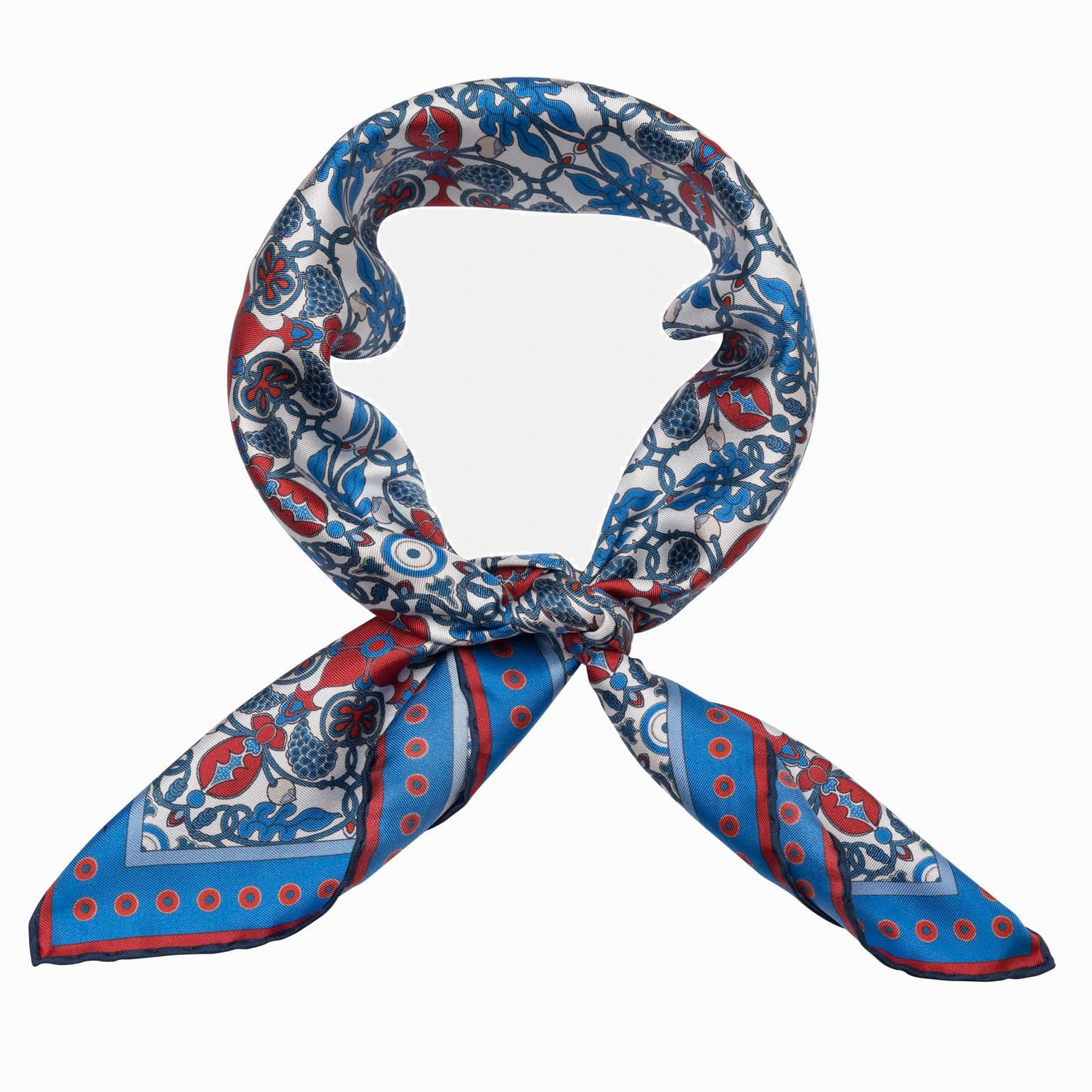 Barbaresco - Silk Neckerchief - Blue and Red - My Men's Shop