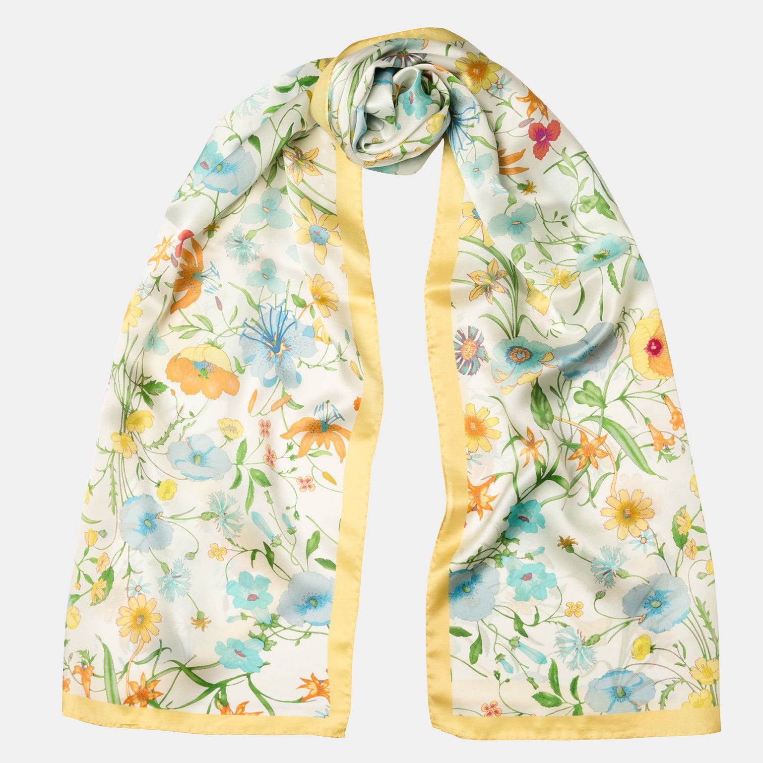 Primavera - Long Silk Scarf - Yellow - My Men's Shop