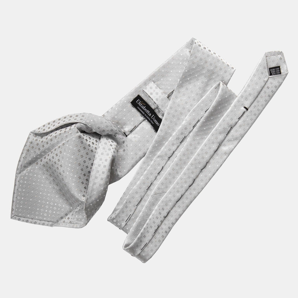 Barbera - Silk Jacquard Tie - Silver - My Men's Shop