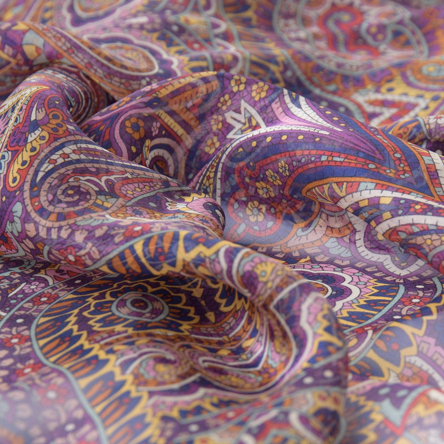 Ambra - Silk Scarf Shawl - Multicolored