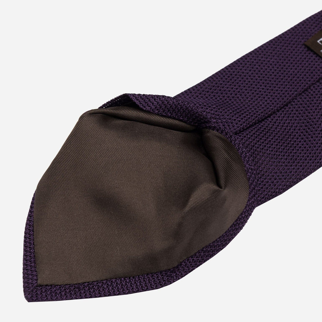 Plum - Silk Grenadine Tie - My Men's Shop
