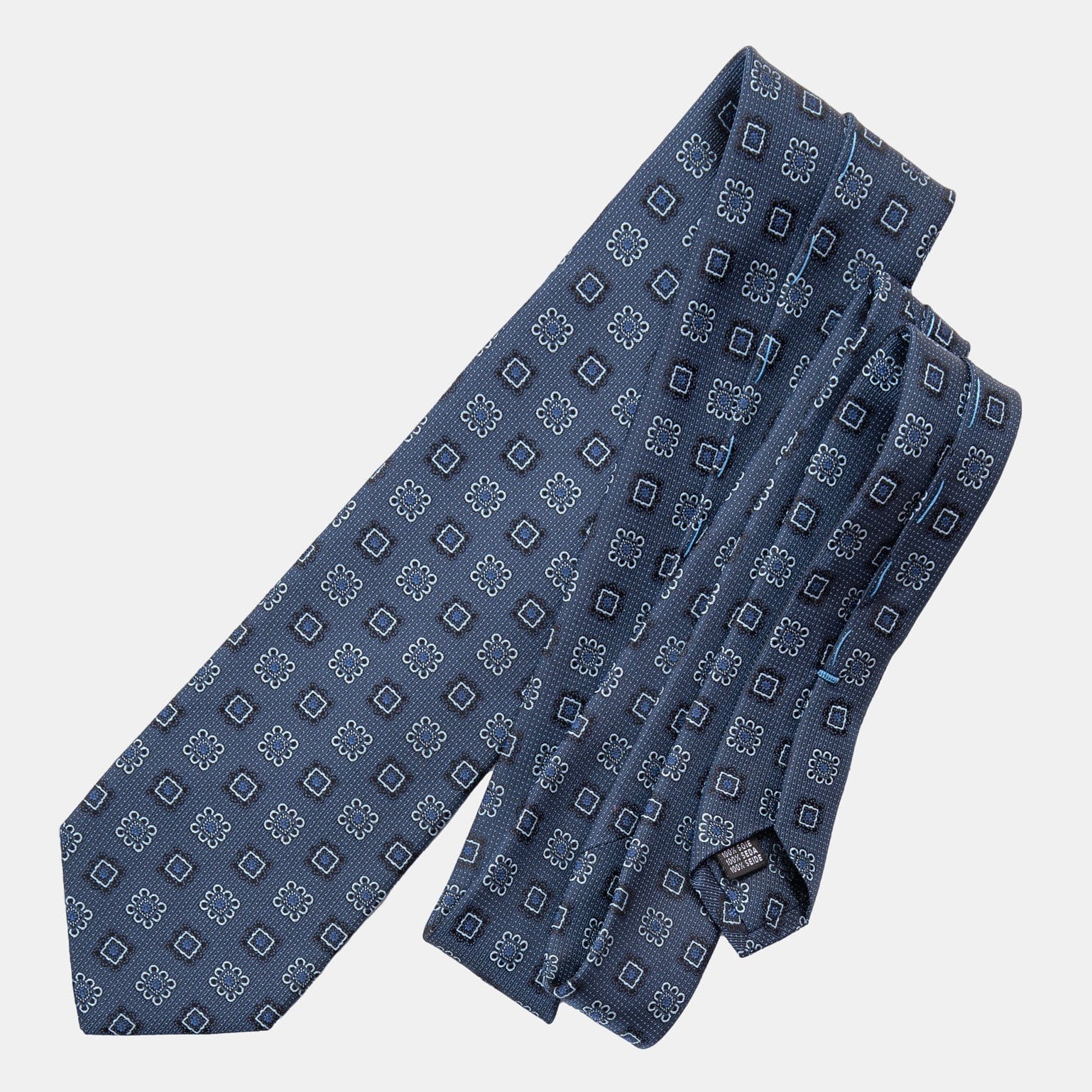 Trento - Silk Jacquard Tie - Blue - My Men's Shop