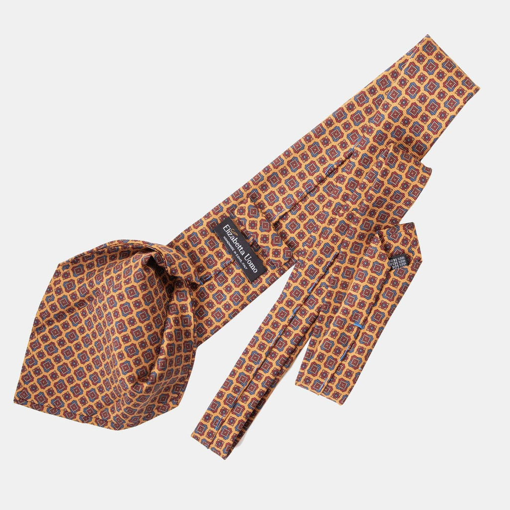 Parma - Printed Madder Silk Tie - Amber Yellow - My Men's Shop