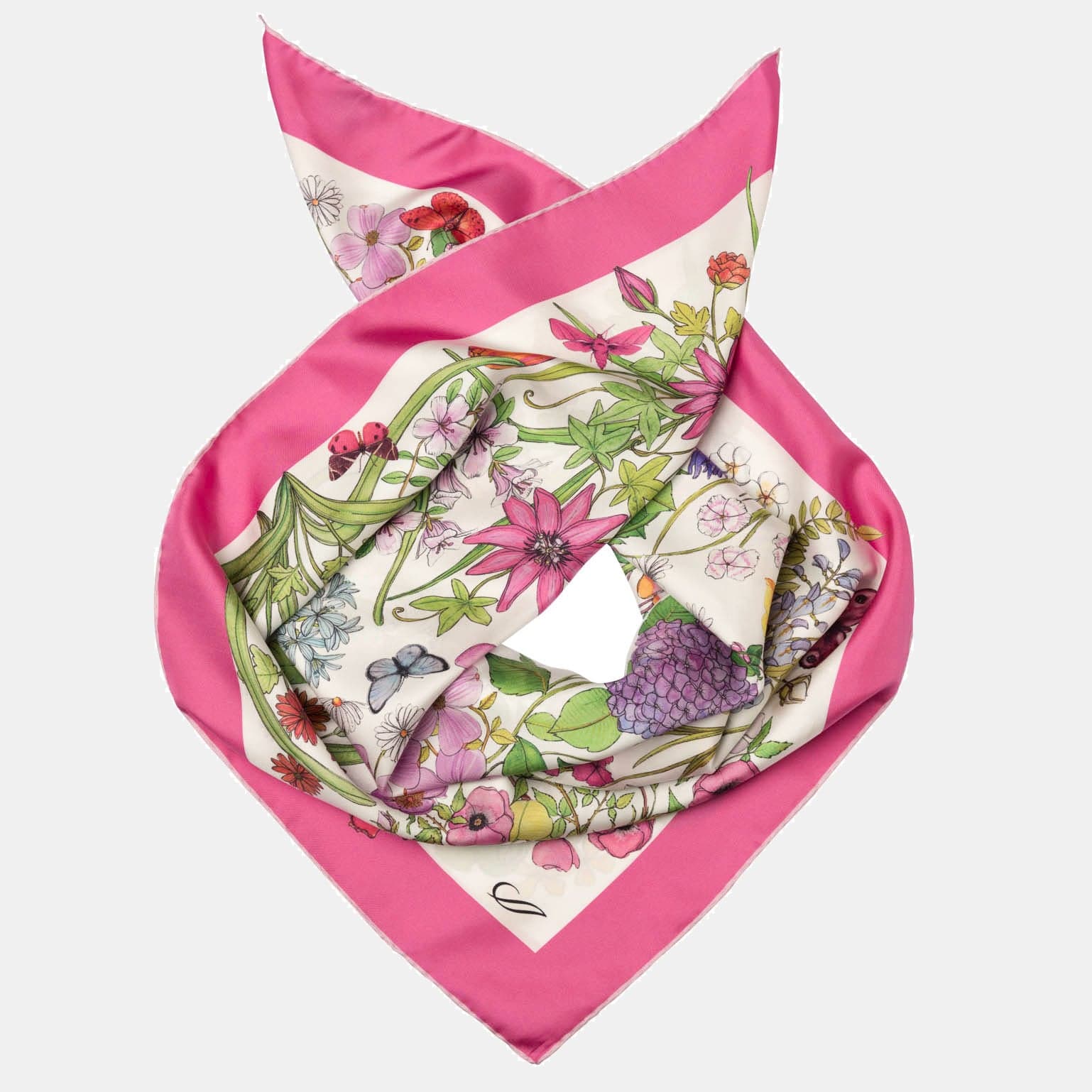 Flora - Silk Foulard - Pink - My Men's Shop