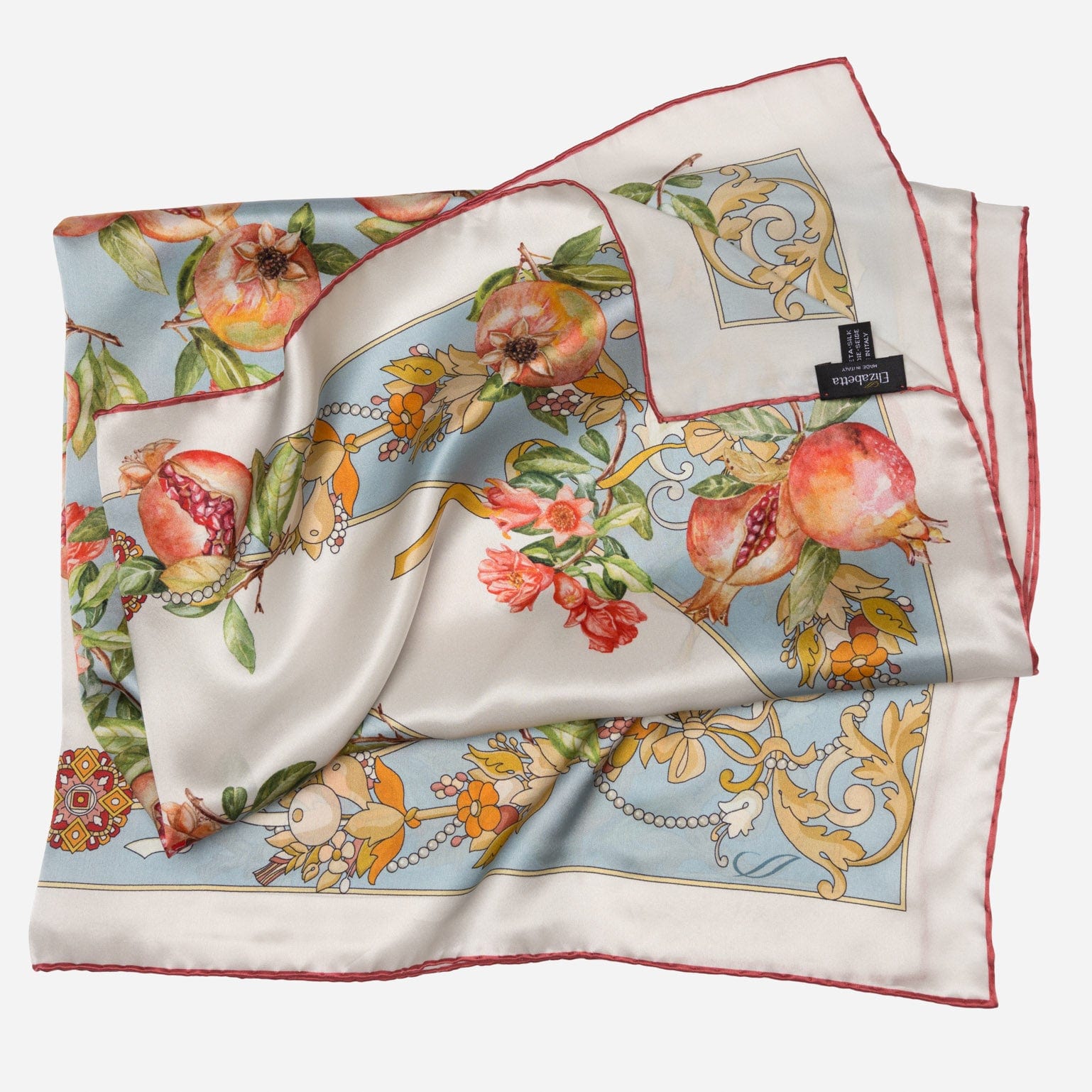 Melograno - Silk Foulard - Powder Blue - My Men's Shop