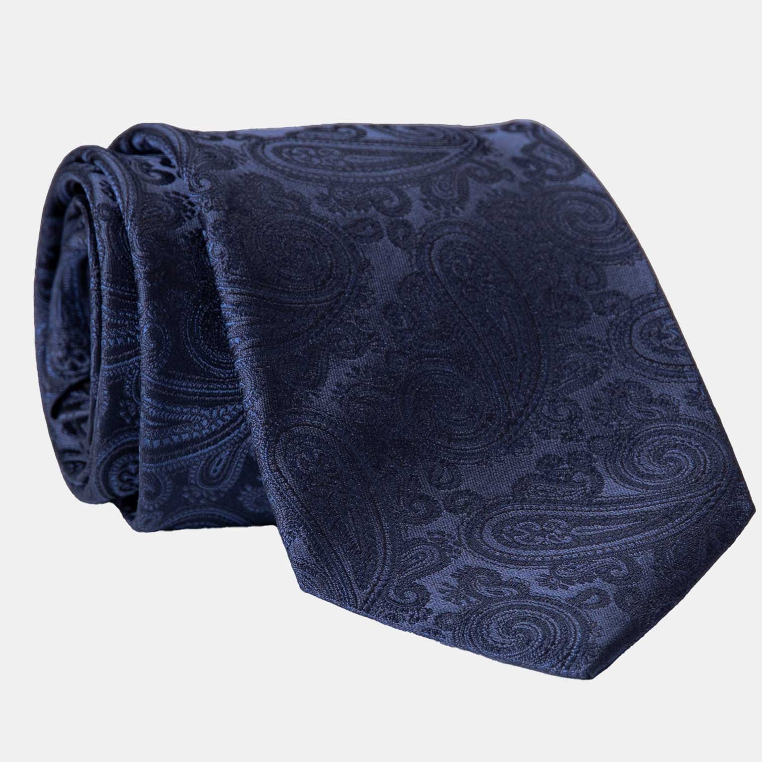 Soave - Silk Jacquard Tie - Midnight Blue - My Men's Shop