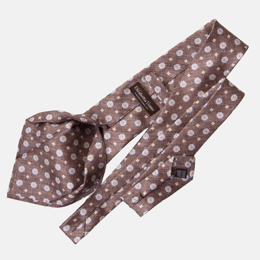 Antinori - Printed Silk Tie - Brown - My Men's Shop