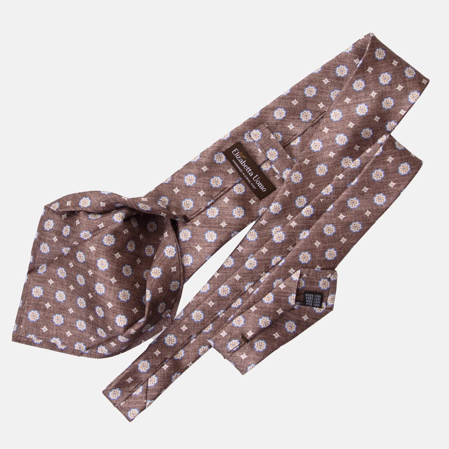 Antinori - Printed Silk Tie - Brown - My Men's Shop