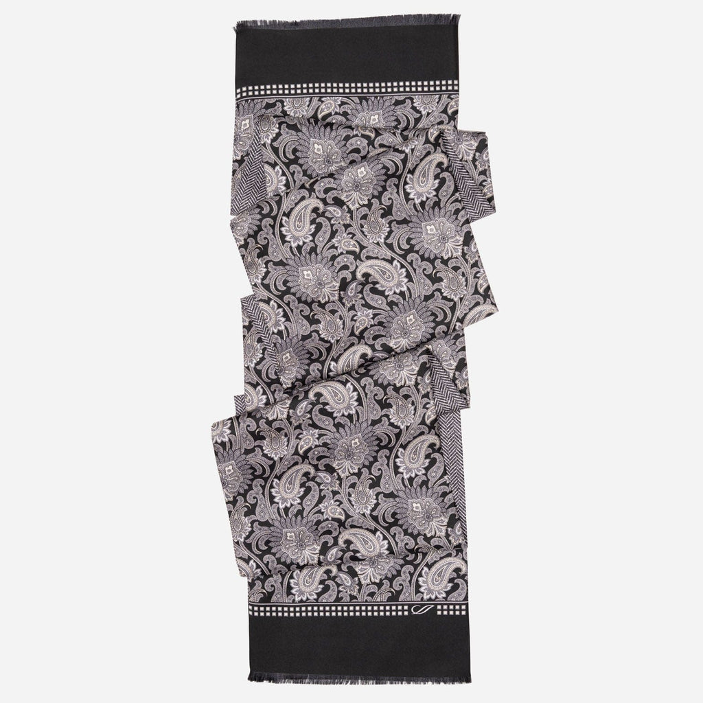 Pasquino - Reversible Silk Scarf - Black - My Men's Shop