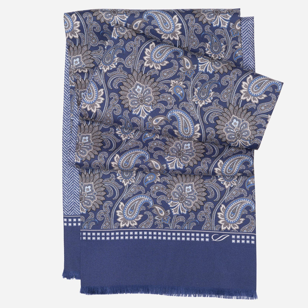 Pasquino - Reversible Silk Scarf - Navy - My Men's Shop