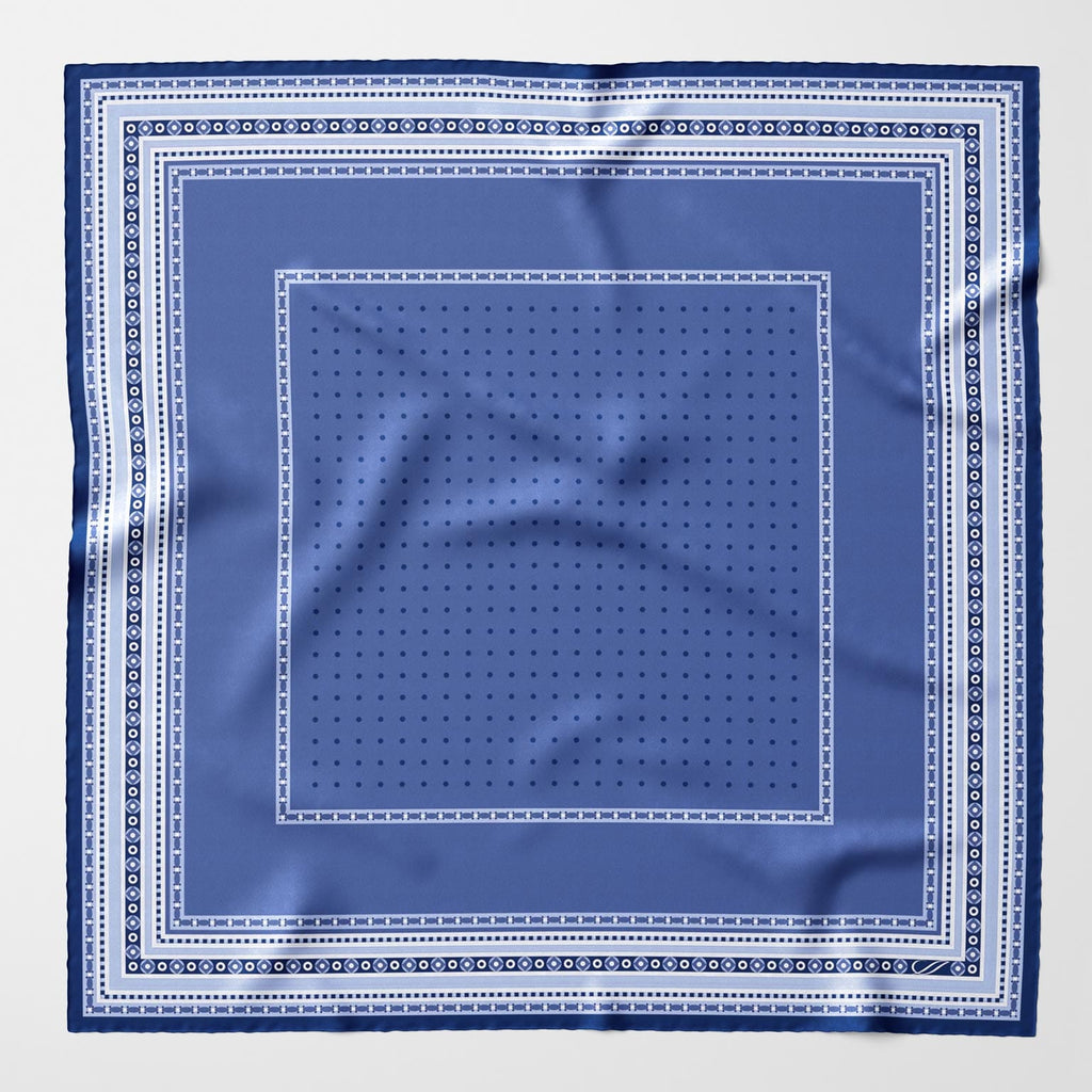 Verona - Silk Neckerchief - Blue