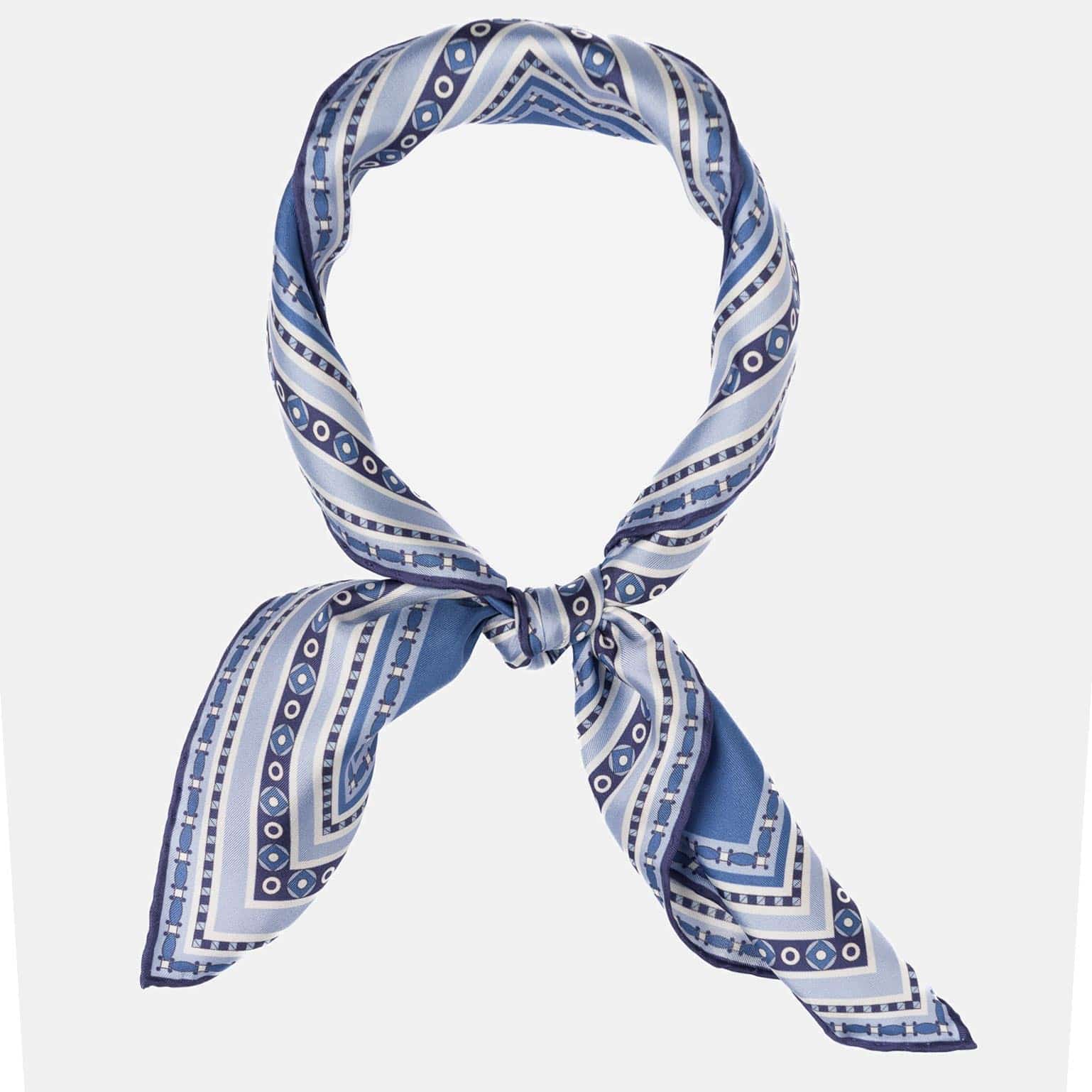 Verona - Silk Neckerchief - Blue - My Men's Shop