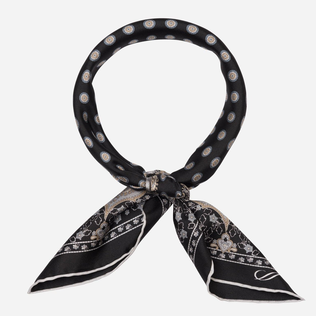 Filippo - Silk Neckerchief - Black