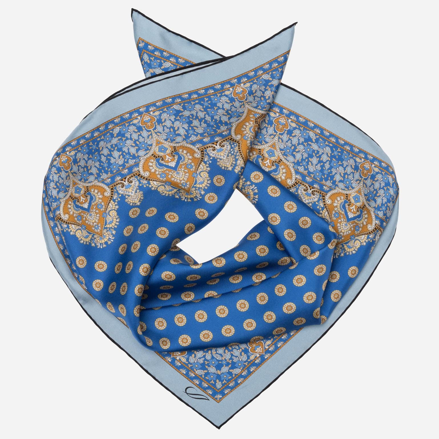 Filippo - Silk Neckerchief - Azure - My Men's Shop