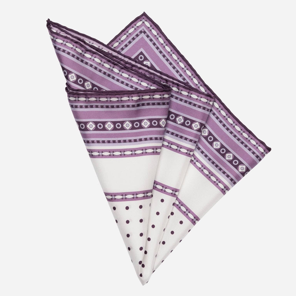 Pois - Silk Pocket Square - Lilac - My Men's Shop